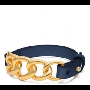 Coach Chain Leather Bracelet.